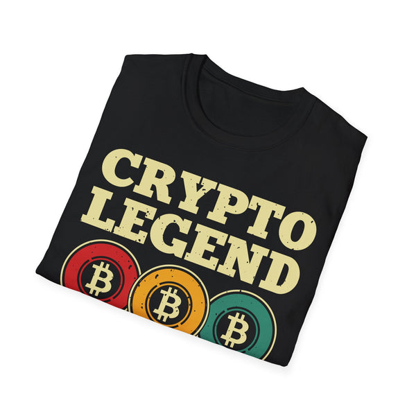 Crypto Legend Crypto T-Shirt – Cryptocurrency Shirt for Enthusiasts, Traders, and Meme Lovers