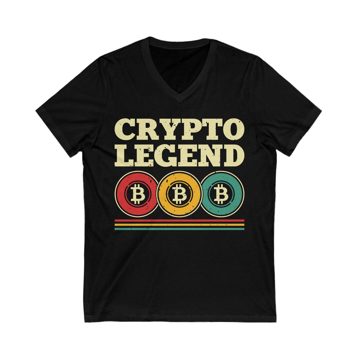 Crypto Legend Crypto V-Neck – Cryptocurrency Shirt for Enthusiasts, Traders, and Meme Lovers