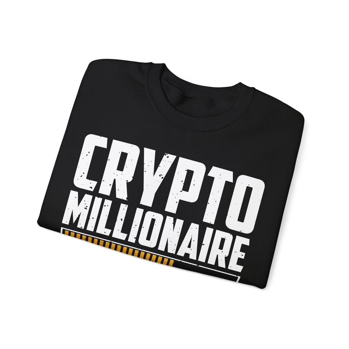 Crypto Millionaire Loading Crypto Crewneck Sweatshirt – Cryptocurrency Shirt for Enthusiasts, Traders, and Meme Lovers