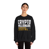 Crypto Millionaire Loading Crypto Crewneck Sweatshirt – Cryptocurrency Shirt for Enthusiasts, Traders, and Meme Lovers