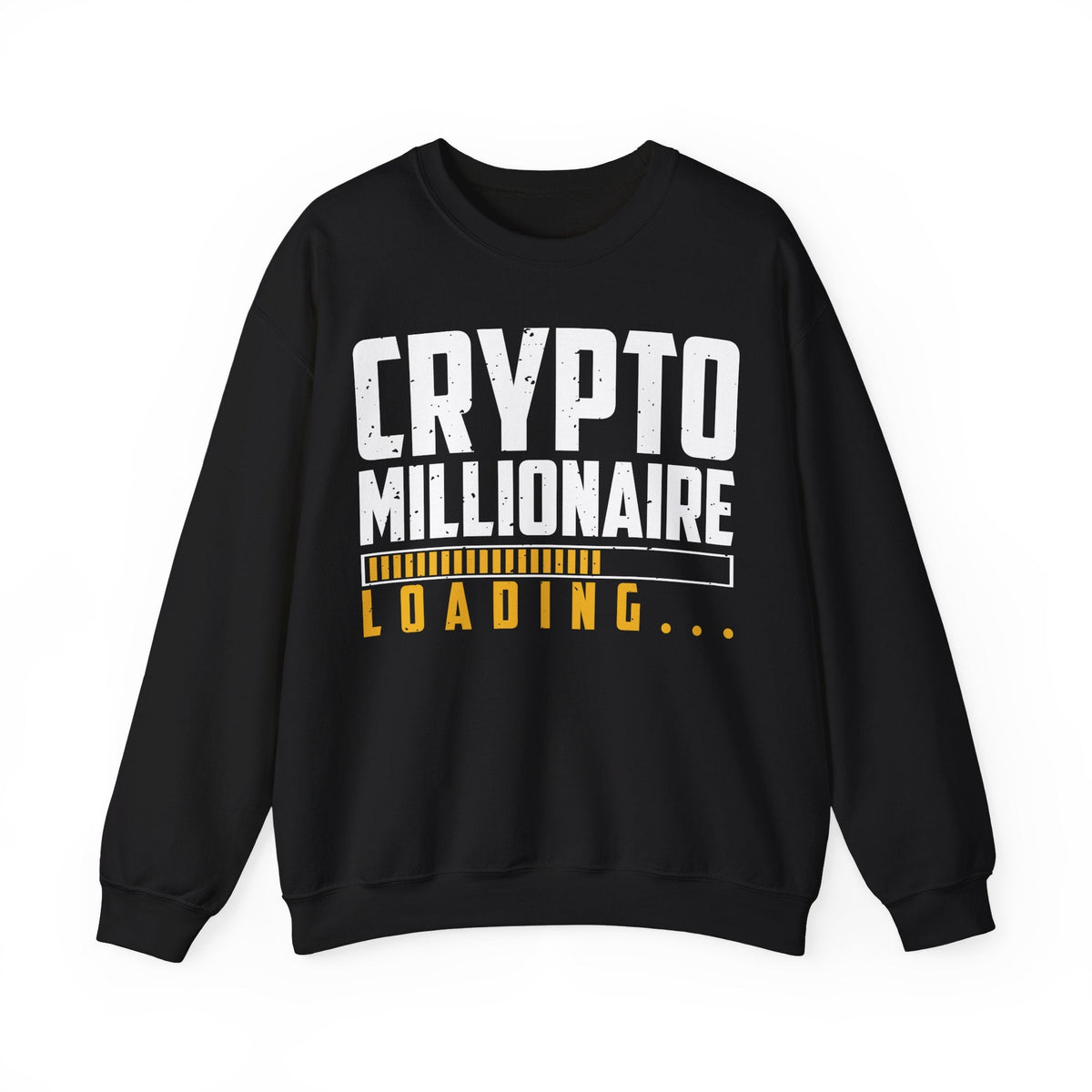 Crypto Millionaire Loading Crypto Crewneck Sweatshirt – Cryptocurrency Shirt for Enthusiasts, Traders, and Meme Lovers