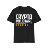 Crypto Millionaire Loading Crypto T-Shirt – Cryptocurrency Shirt for Enthusiasts, Traders, and Meme Lovers