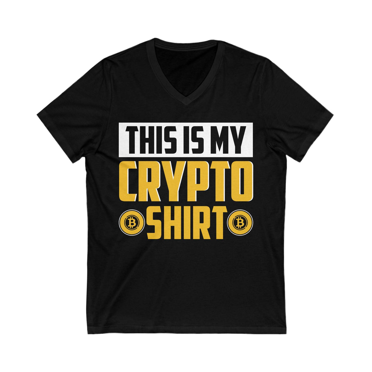 Crypto Shirt Crypto V-Neck – Cryptocurrency Shirt for Enthusiasts, Traders, and Meme Lovers