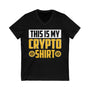 Crypto Shirt Crypto V-Neck – Cryptocurrency Shirt for Enthusiasts, Traders, and Meme Lovers