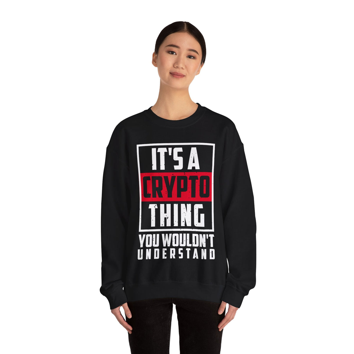 Crypto Thing Poster Crypto Crewneck Sweatshirt – Cryptocurrency Shirt for Enthusiasts, Traders, and Meme Lovers