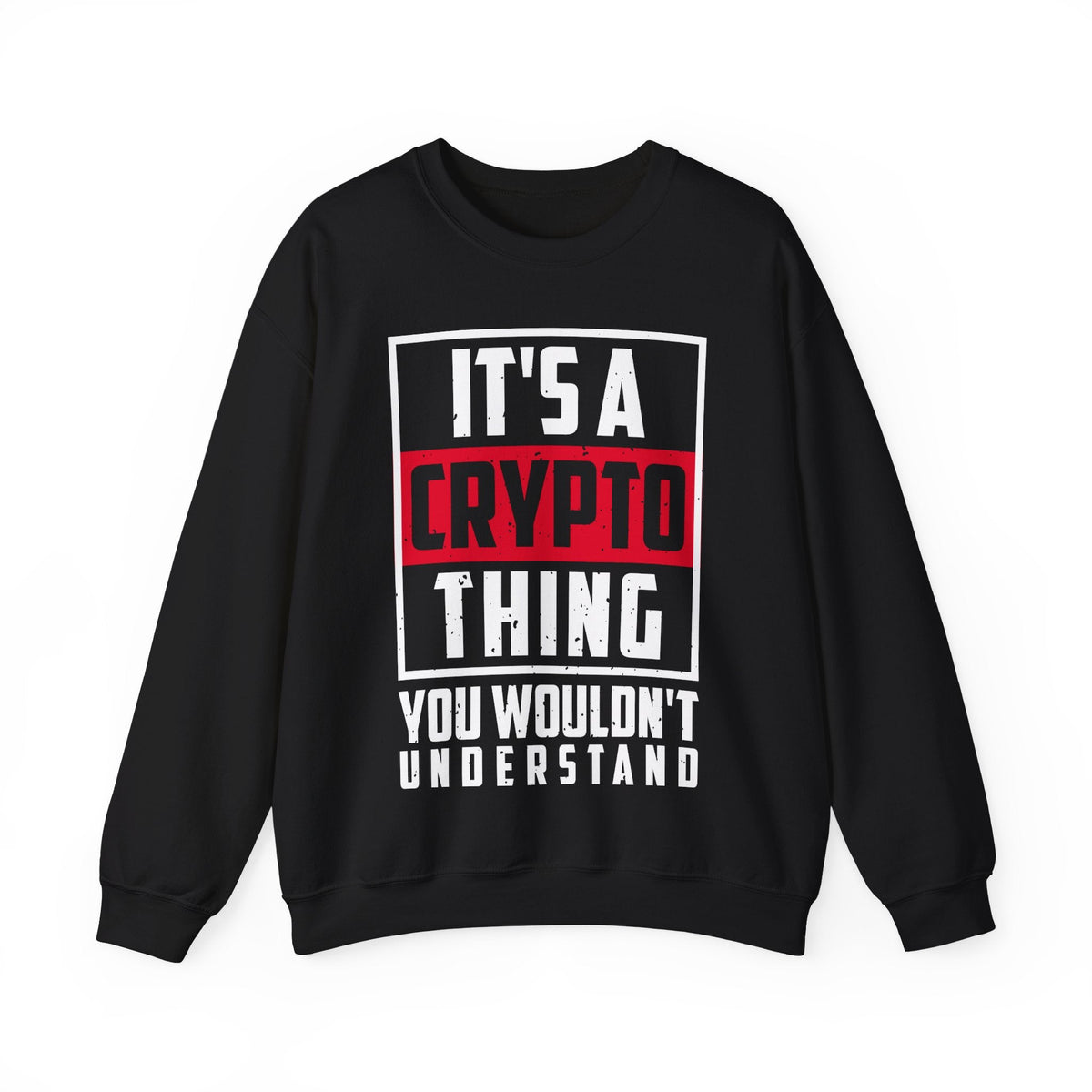 Crypto Thing Poster Crypto Crewneck Sweatshirt – Cryptocurrency Shirt for Enthusiasts, Traders, and Meme Lovers