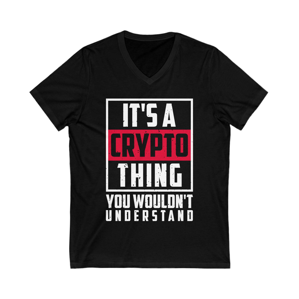 Crypto Thing Poster Crypto V-Neck – Cryptocurrency Shirt for Enthusiasts, Traders, and Meme Lovers