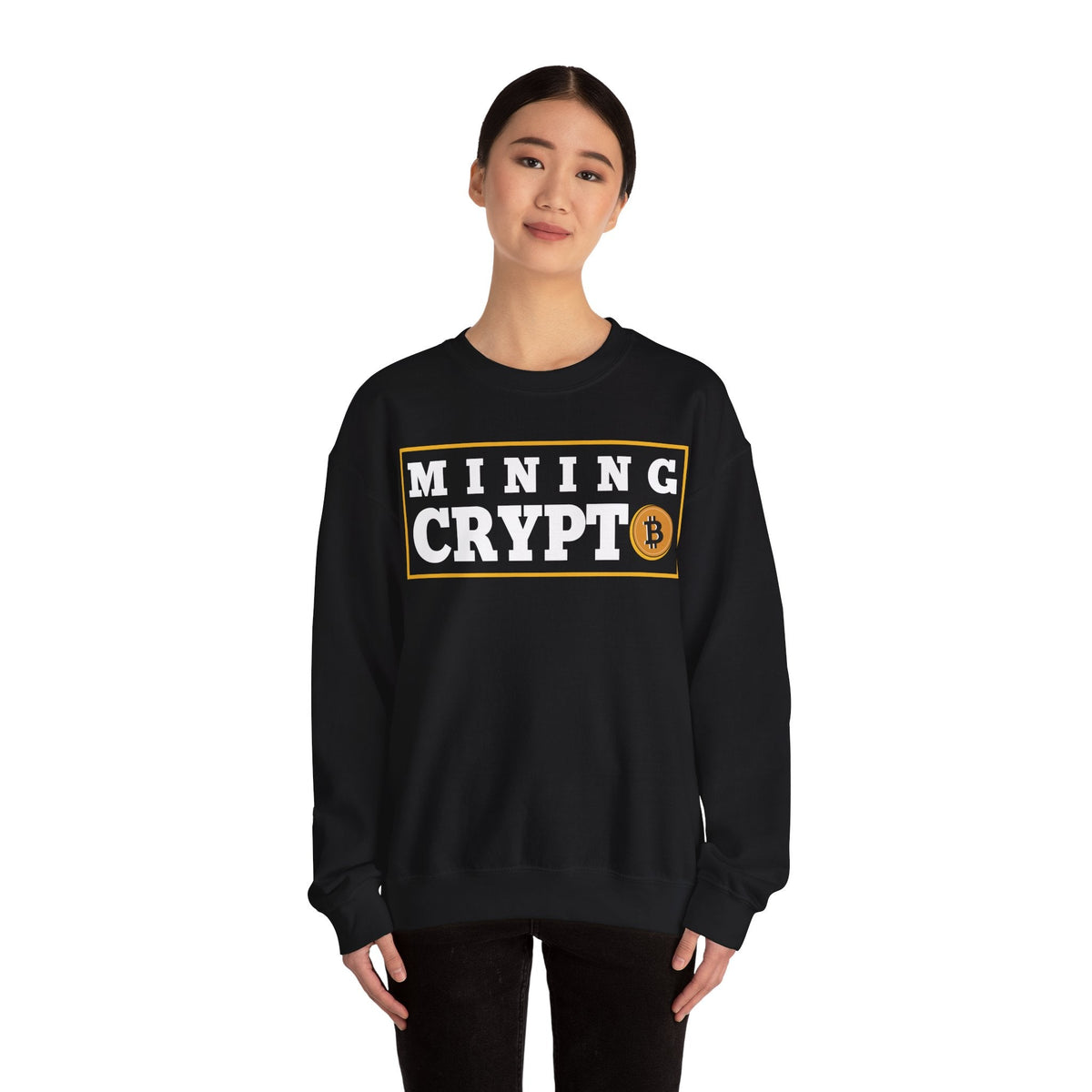 Cryptocurrency Mining Crypto Crewneck Sweatshirt – Cryptocurrency Shirt for Enthusiasts, Traders, and Meme Lovers