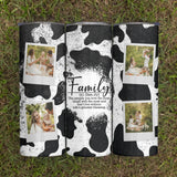 Custom Family Cow Print Tumbler - Personalized Photo Collage Gift for Loved Ones - Unique Family Keepsake Cup