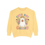 Cute But Creepy Halloween Sweatshirt - Floral Ghost with Pumpkin Graphic Sweater