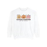 Cutest Pumpkin in the Patch Halloween Sweatshirt - Cute Trio Pumpkins Graphic Sweater