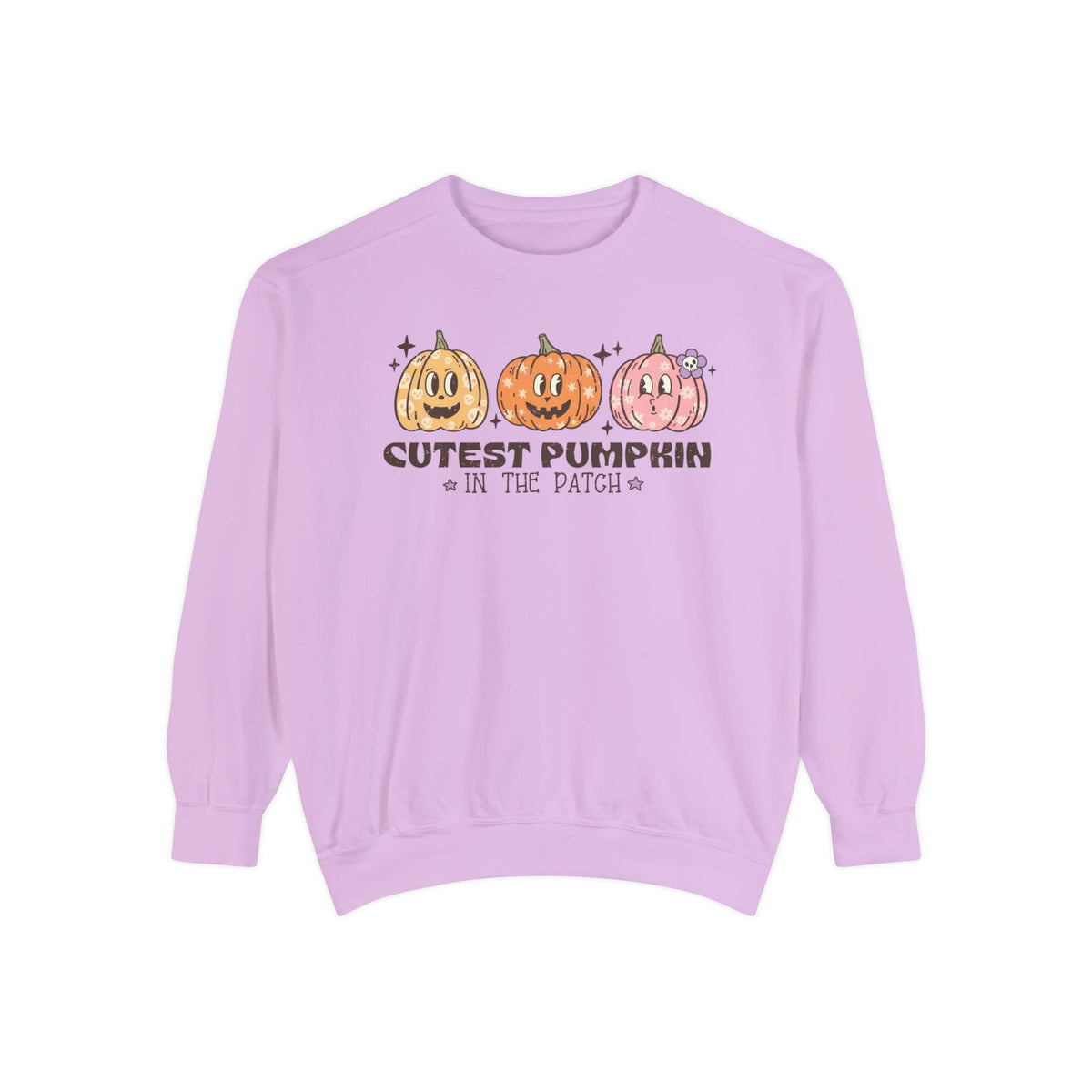 Cutest Pumpkin in the Patch Halloween Sweatshirt - Cute Trio Pumpkins Graphic Sweater