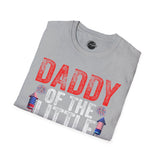 Daddy Of The Little Firecracke - 4th of July shirt, USA flag shirt, Red white blue tee, Patriotic - t-shirt, American