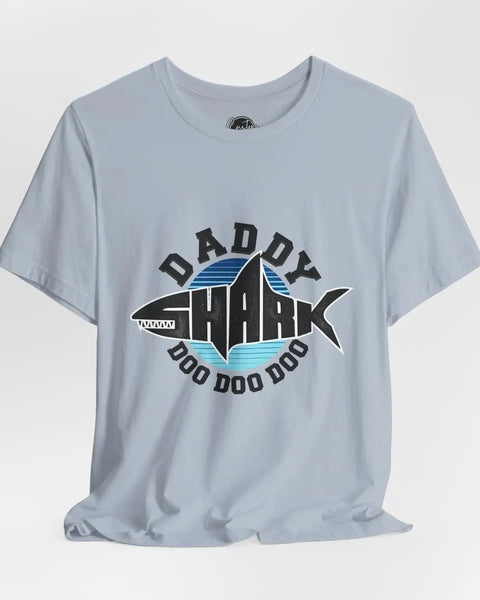 Daddy Shark Short Sleeve Crew Neck T Shirt Fathers Day Gift