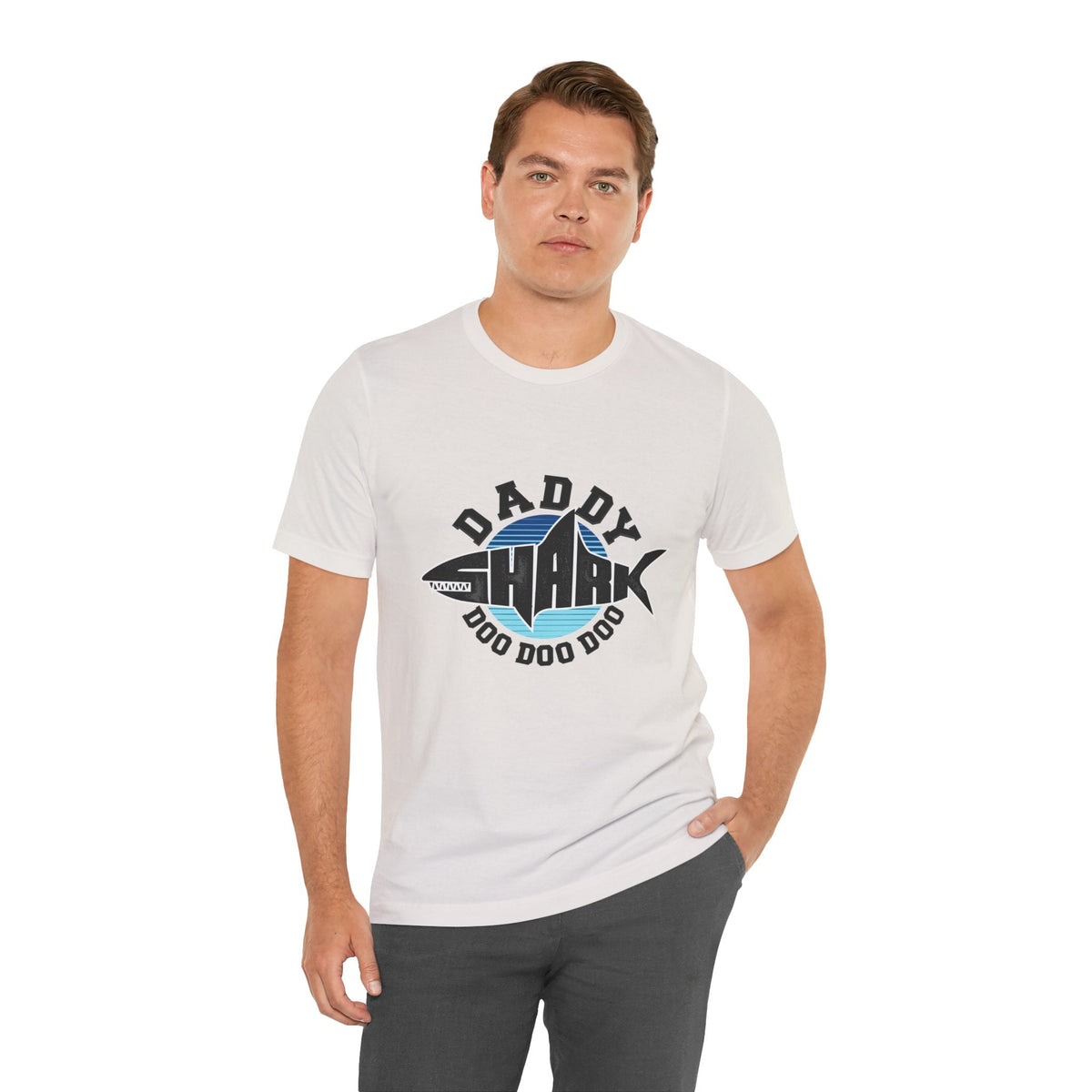 Daddy Shark Short Sleeve Crew Neck T-Shirt