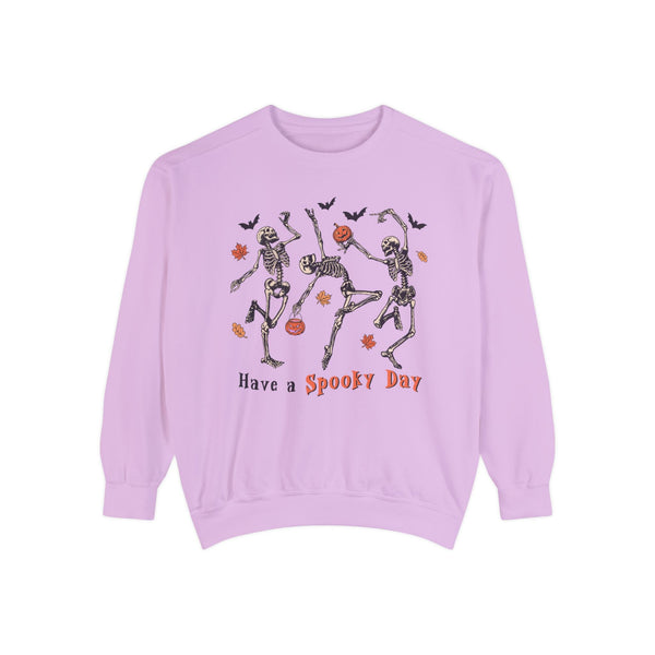 Dancing Skeletons Halloween Sweatshirt - 'Have A Spooky Day' Retro Spooky Sweater