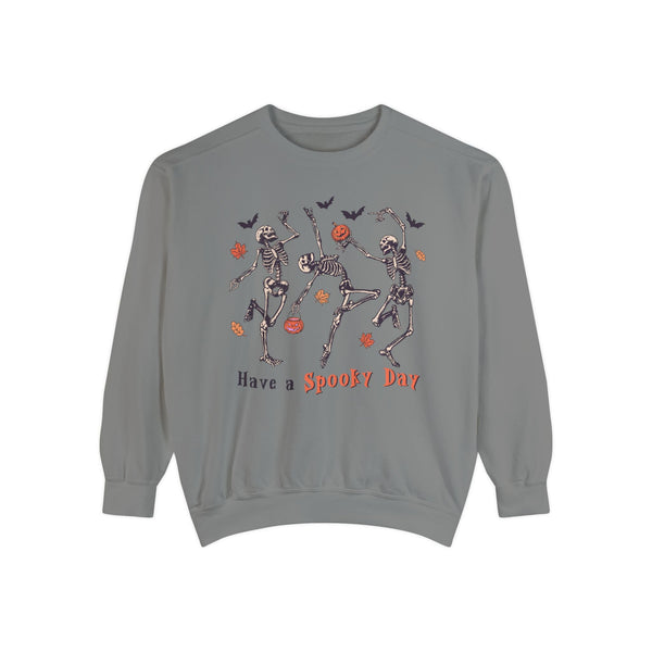 Dancing Skeletons Halloween Sweatshirt - 'Have A Spooky Day' Retro Spooky Sweater