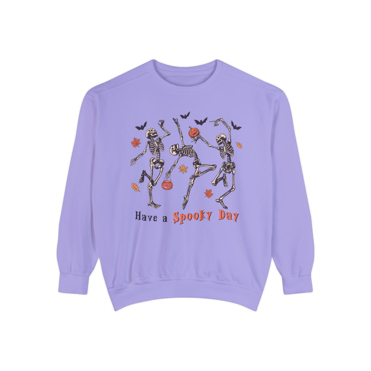 Dancing Skeletons Halloween Sweatshirt - 'Have A Spooky Day' Retro Spooky Sweater