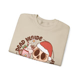 Dead Inside But Jolly AF Crewneck Sweatshirt - Fun Holiday Humor Christmas Sweater