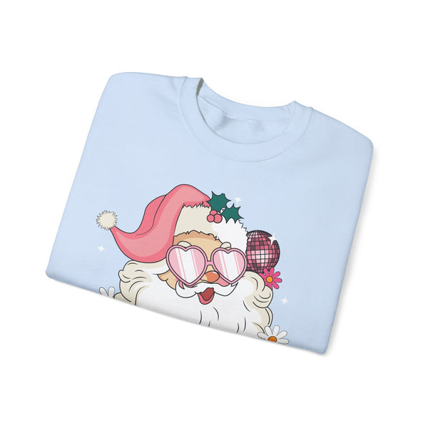 Disco Santa Crewneck Sweatshirt - Fun Holiday Vibes Christmas Sweater - Cute Christmas Apparel