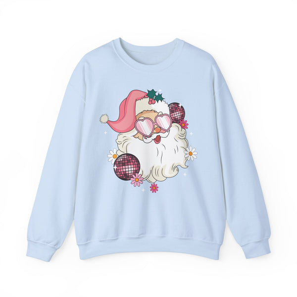 Disco Santa Crewneck Sweatshirt - Fun Holiday Vibes Christmas Sweater - Cute Christmas Apparel