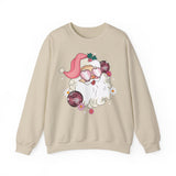 Disco Santa Crewneck Sweatshirt - Fun Holiday Vibes Christmas Sweater - Cute Christmas Apparel