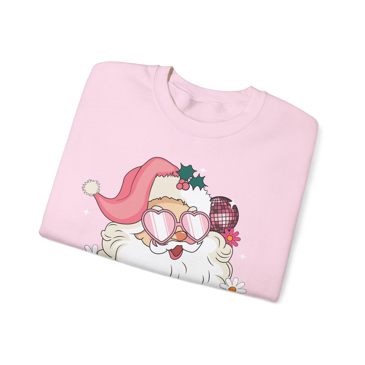 Disco Santa Crewneck Sweatshirt - Fun Holiday Vibes Christmas Sweater - Cute Christmas Apparel