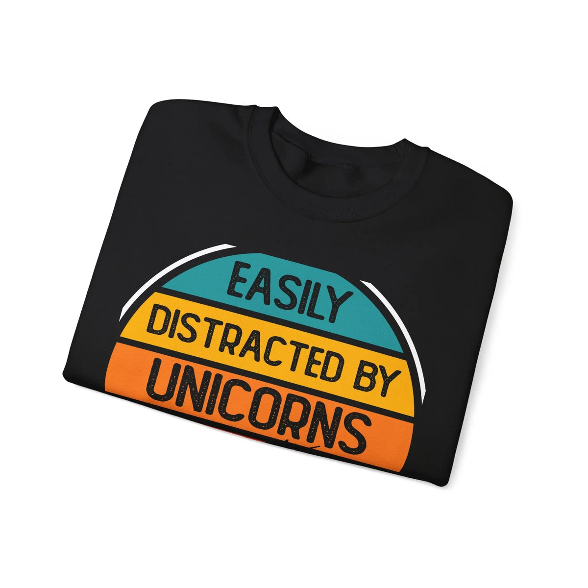 Easily Distracted by Unicorns Cryptos Crypto Crewneck Sweatshirt – Cryptocurrency Shirt for Enthusiasts, Traders, and Meme Lovers