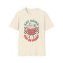 Eat Drink and Be Merry Holiday Coffee Cup Tee - Christmas Coffee Shirt, Hot Chocolate, Holiday Fun, Festive Drink Tee