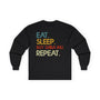 Eat Sleep Buy Shiba Inu Repeat Crypto Long Sleeve – Cryptocurrency Shirt for Enthusiasts, Traders, and Meme Lovers