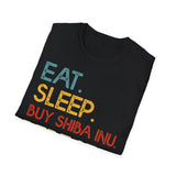 Eat Sleep Buy Shiba Inu Repeat Crypto T-Shirt – Cryptocurrency Shirt for Enthusiasts, Traders, and Meme Lovers