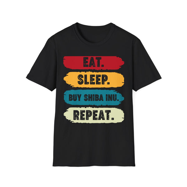 Eat Sleep Buy Shiba Inu Repeat Crypto T-Shirt – Cryptocurrency Shirt for Enthusiasts, Traders, and Meme Lovers