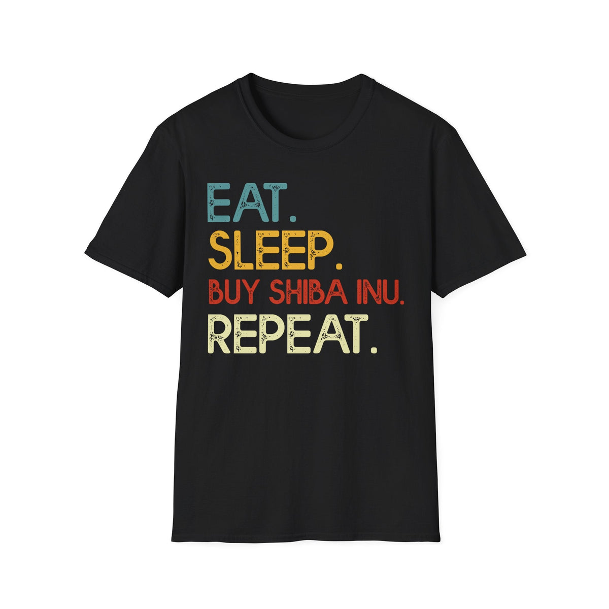 Eat Sleep Buy Shiba Inu Repeat Crypto T-Shirt – Cryptocurrency Shirt for Enthusiasts, Traders, and Meme Lovers