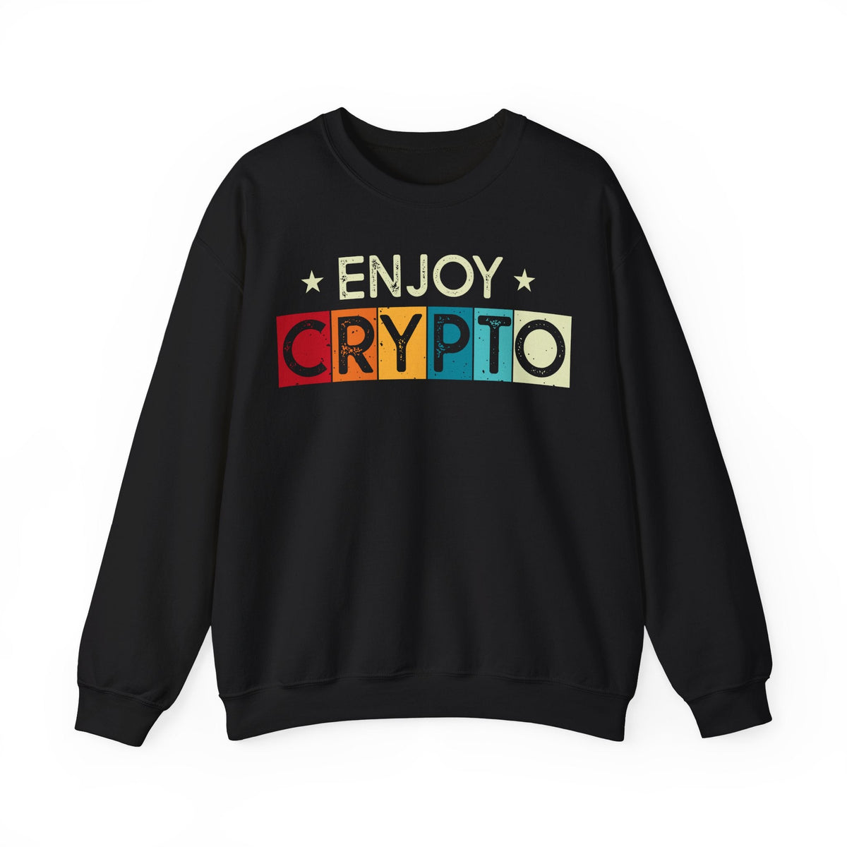 Enjoy Crypto Crypto Crewneck Sweatshirt – Cryptocurrency Shirt for Enthusiasts, Traders, and Meme Lovers