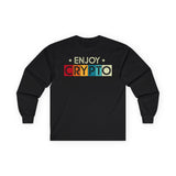 Enjoy Crypto Crypto Long Sleeve – Cryptocurrency Shirt for Enthusiasts, Traders, and Meme Lovers