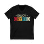 Enjoy Crypto Crypto V-Neck – Cryptocurrency Shirt for Enthusiasts, Traders, and Meme Lovers