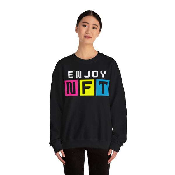 Enjoy NFT Crypto Crewneck Sweatshirt – Cryptocurrency Shirt for Enthusiasts, Traders, and Meme Lovers