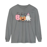 Fab Boo-lous Ghost Pumpkin Halloween Long Sleeve T-Shirt - Cute Ghost Witch Graphic Tee