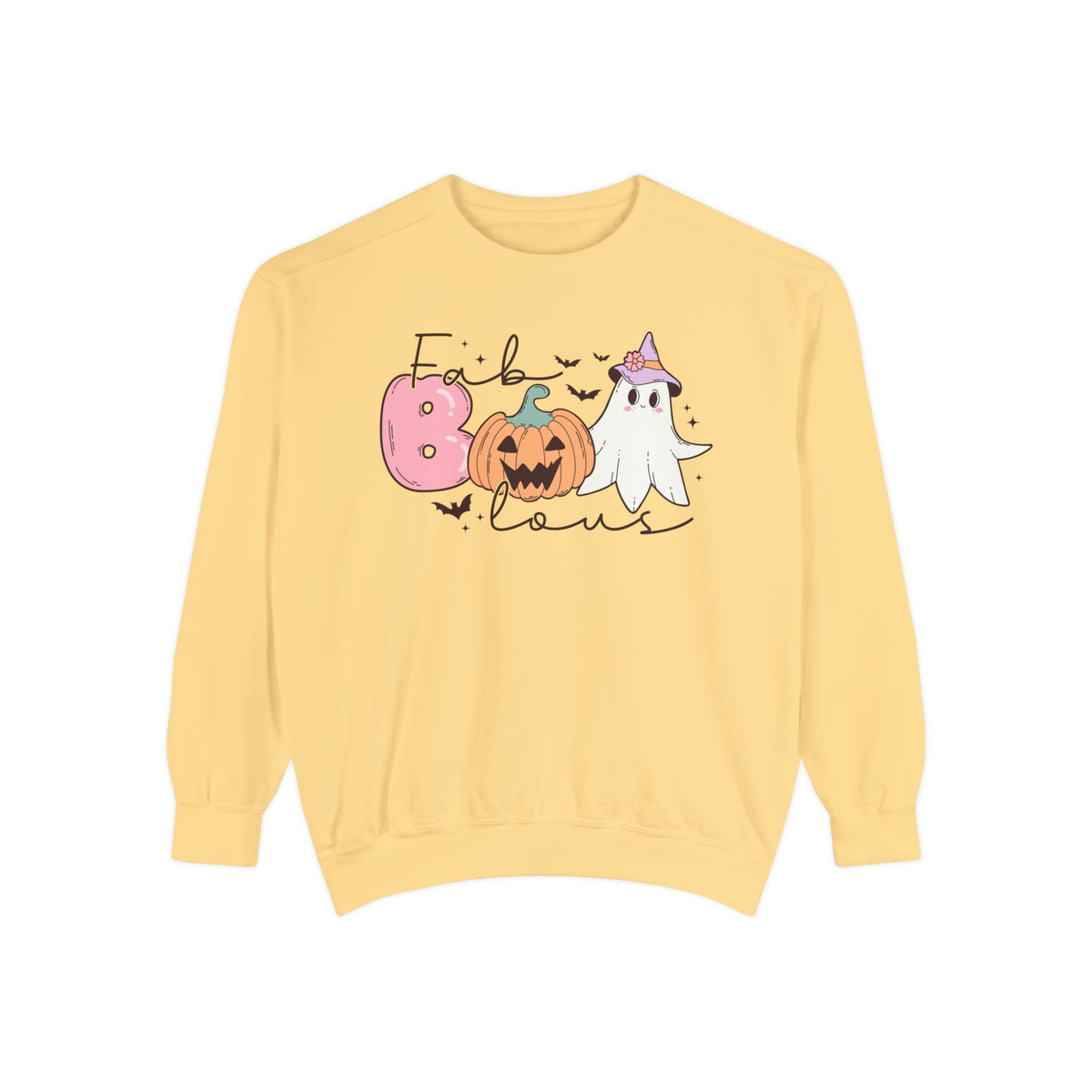 Fab Boo-lous Ghost Pumpkin Halloween Sweatshirt - Cute Ghost Witch Graphic Sweater