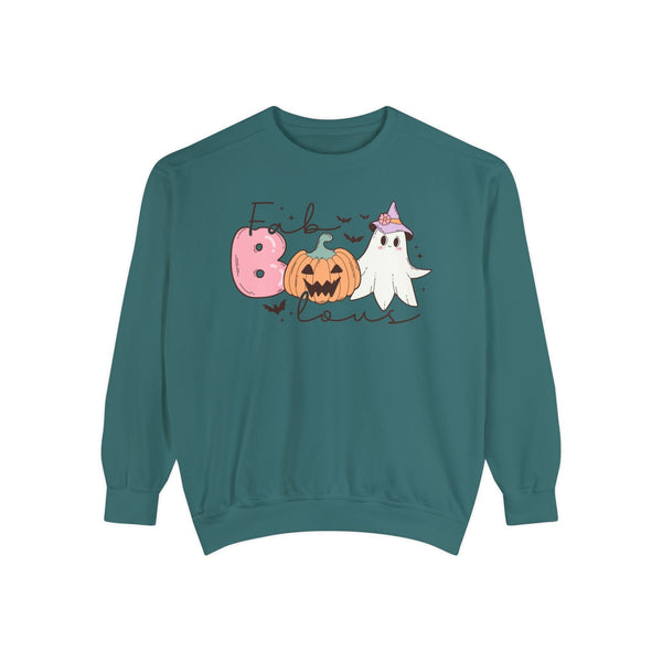 Fab Boo-lous Ghost Pumpkin Halloween Sweatshirt - Cute Ghost Witch Graphic Sweater