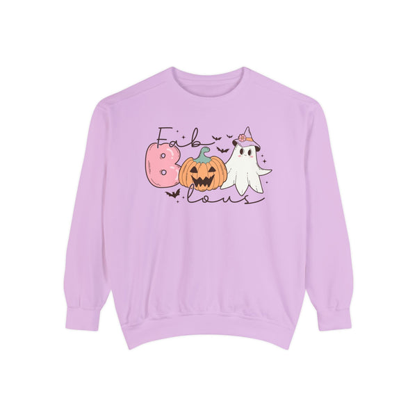 Fab Boo-lous Ghost Pumpkin Halloween Sweatshirt - Cute Ghost Witch Graphic Sweater