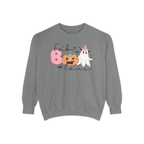 Fab Boo-lous Ghost Pumpkin Halloween Sweatshirt - Cute Ghost Witch Graphic Sweater