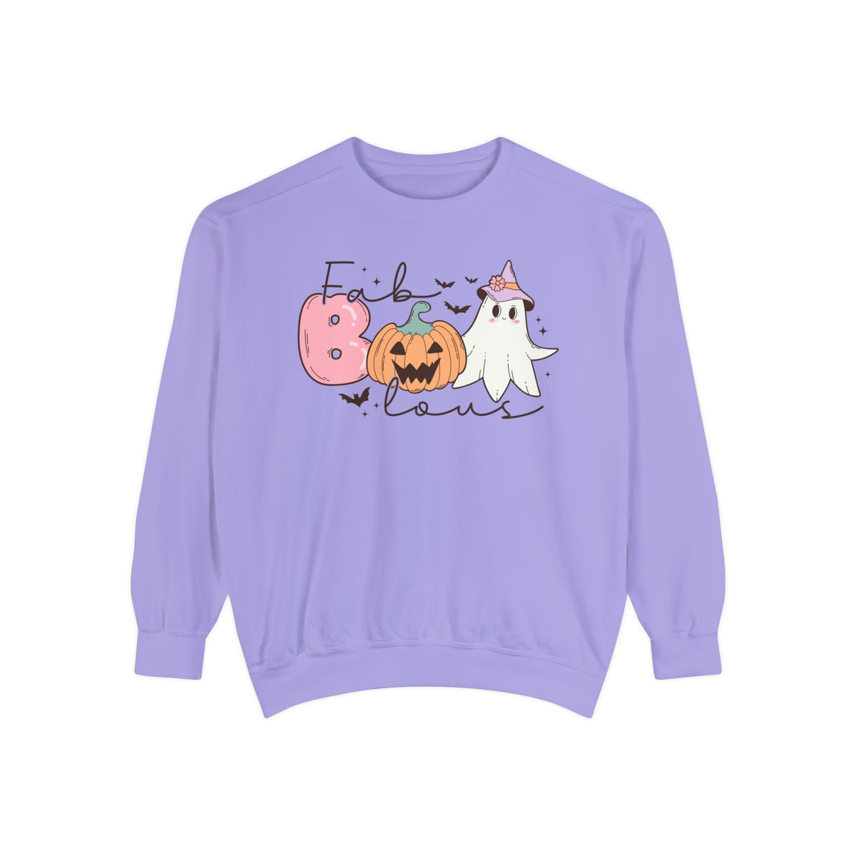 Fab Boo-lous Ghost Pumpkin Halloween Sweatshirt - Cute Ghost Witch Graphic Sweater