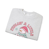 Feelin' a Little Frosty Crewneck Sweatshirt - Cute Snowman Christmas Sweater - Winter Apparel