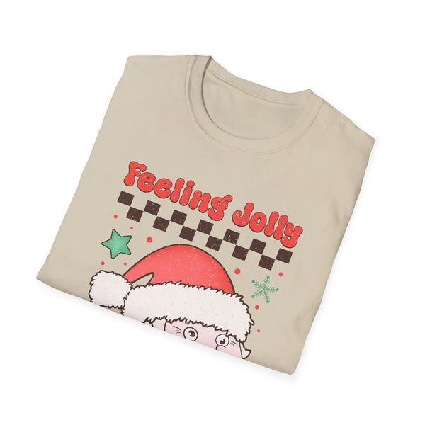 Feeling Jolly Christmas Santa Claus Holiday Shirt - Funny Christmas T-shirt for Men and Women