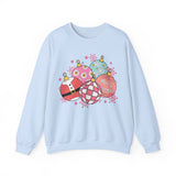 Festive Ornament Crewneck Sweatshirt - Merry Christmas Christmas Sweater - Cute Holiday Apparel