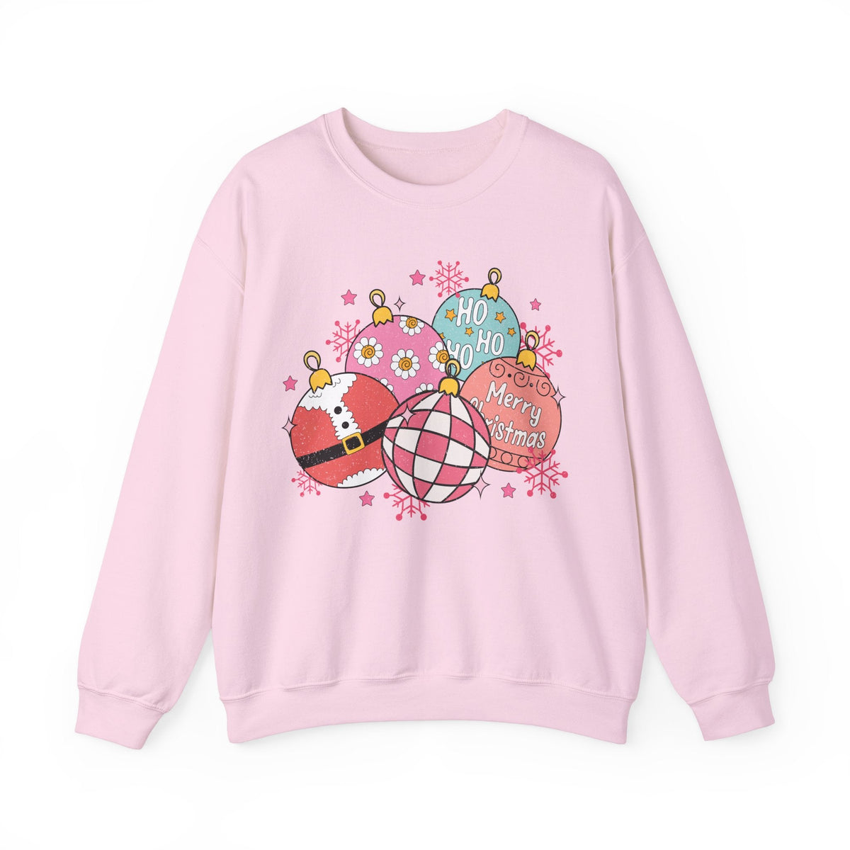 Festive Ornament Crewneck Sweatshirt - Merry Christmas Christmas Sweater - Cute Holiday Apparel