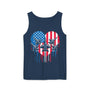 Fighter Jet Airplane American Flag Heart Unisex Garment-Dyed Tank Top