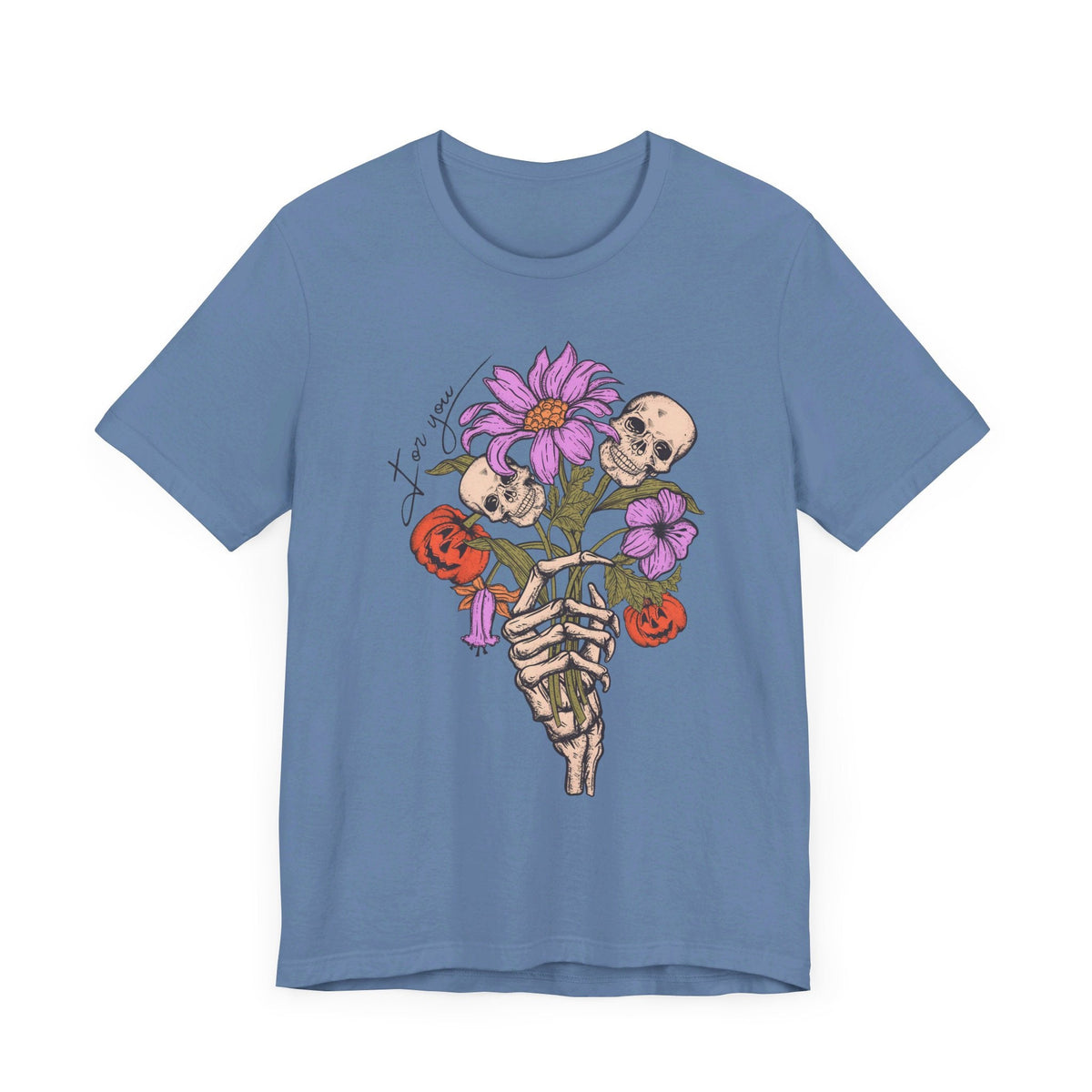 For You - Gothic Floral Skeleton Hand Halloween Shirt