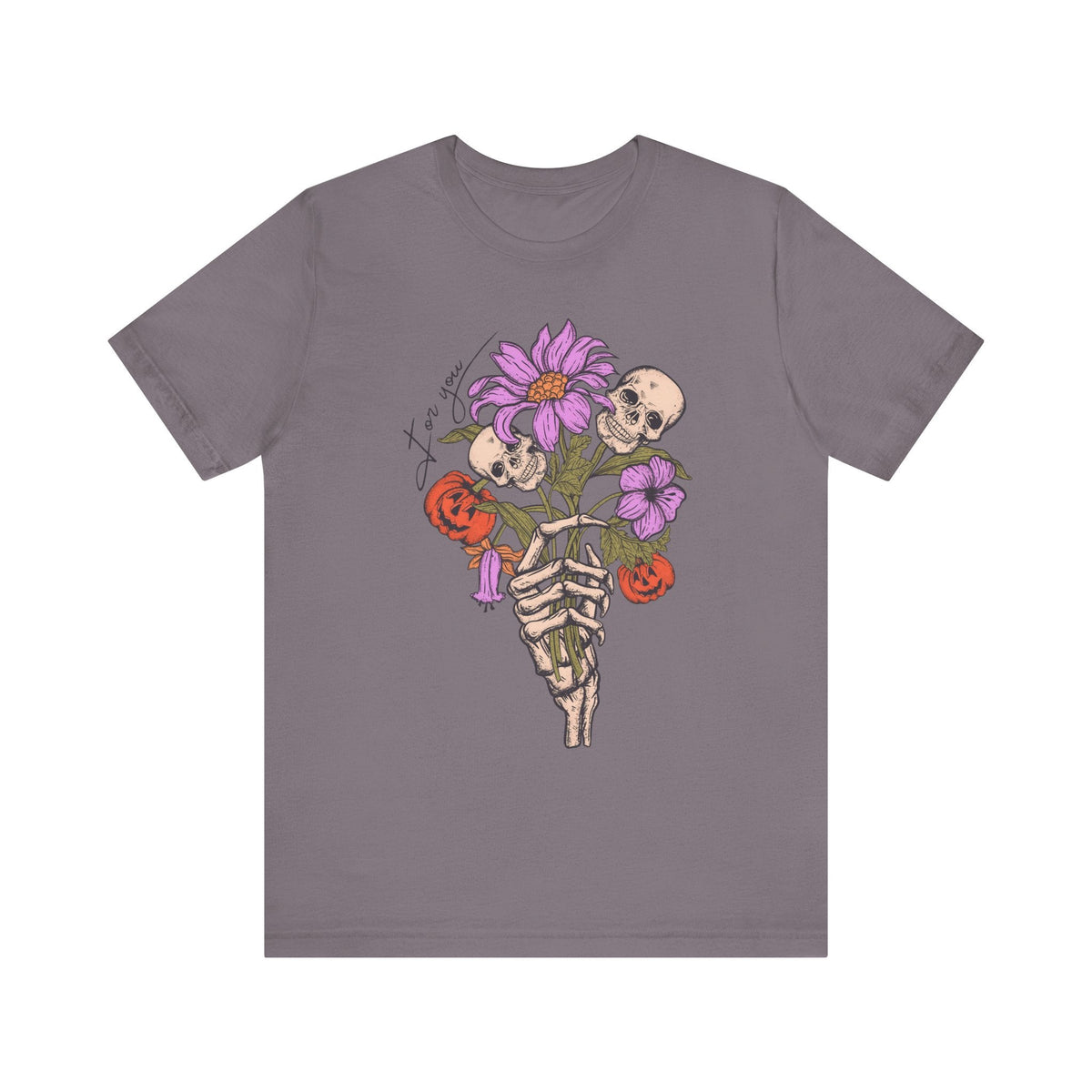 For You - Gothic Floral Skeleton Hand Halloween Shirt